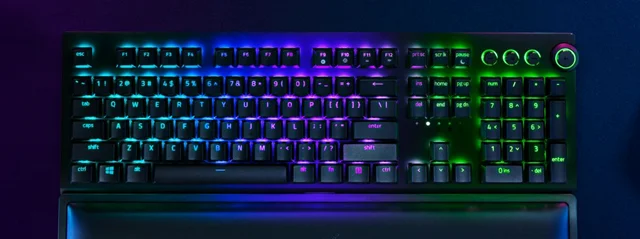 کیبورد بی سیم مخصوص بازی ریزر مدل BlackWidow V3 Pro Yellow Swittch