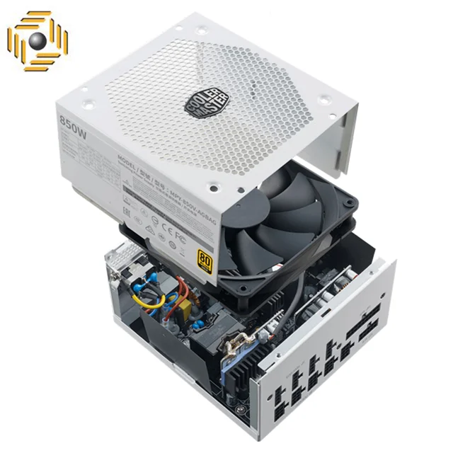 منبع تغذیه کامپیوتر کولر مستر مدل V850 GOLD V2 WHITE EDITION