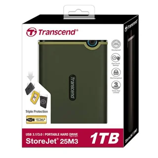 هارد اکسترنال ترنسند مدل StoreJet 25M3 ظرفیت 1 ترابایت
