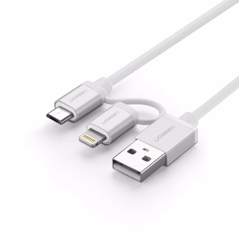 کابل تبدیل USB به microUSB/لایتنینگ یوگرین مدل 20749 طول 1 متر