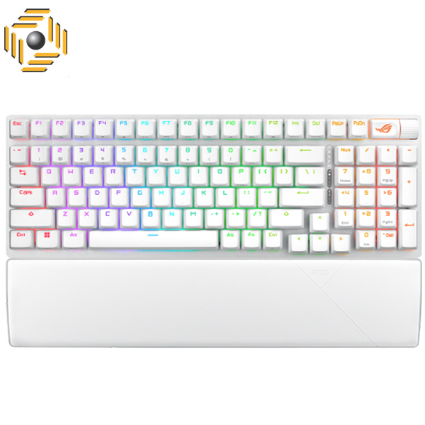 کیبورد ایسوس ASUS ROG SCOPE II 96RX X902 WHITE EDITION WIRELESS