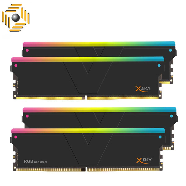 رم V-COLOR Manta XSky RGB SCC KIT 2+2 32GB Dual 6000MHz CL28 - Black
