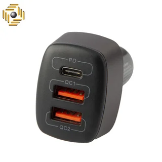 شارژر فندکی 56 وات هترون مدل HCC3210PQ به همراه کابل USB-C
