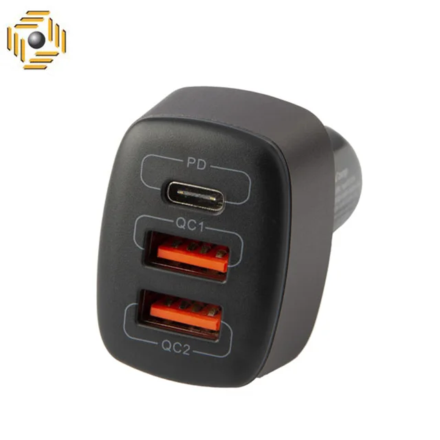 شارژر فندکی 56 وات هترون مدل HCC3210PQ به همراه کابل USB-C