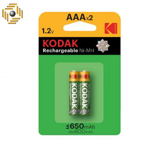باتری نیم قلمی قابل شارژ کداک مدل Rechargeable 650 mAh بسته ۲ عددی