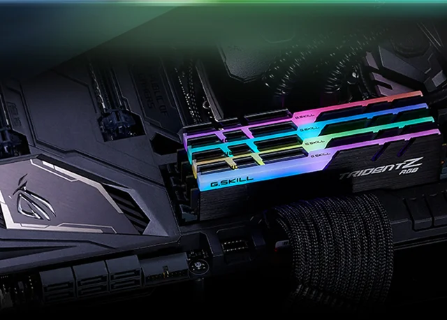 رم دسکتاپ DDR4 دو کاناله 2400 مگاهرتز CL15 جی اسکیل مدل TRIDENT Z RGB ظرفیت 16 گیگابایت