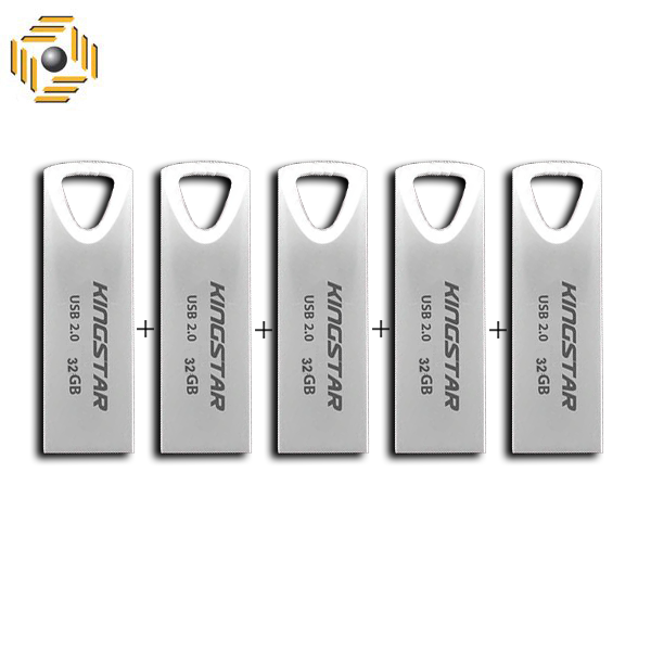 فلش مموری کینگ استار مدل ks222 ظرفیت 32 گیگابایت باندل 5 عددی