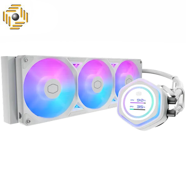 خنک کننده مایع پردازنده کولر مستر MasterLiquid Atmos II 360 LCD White Edition