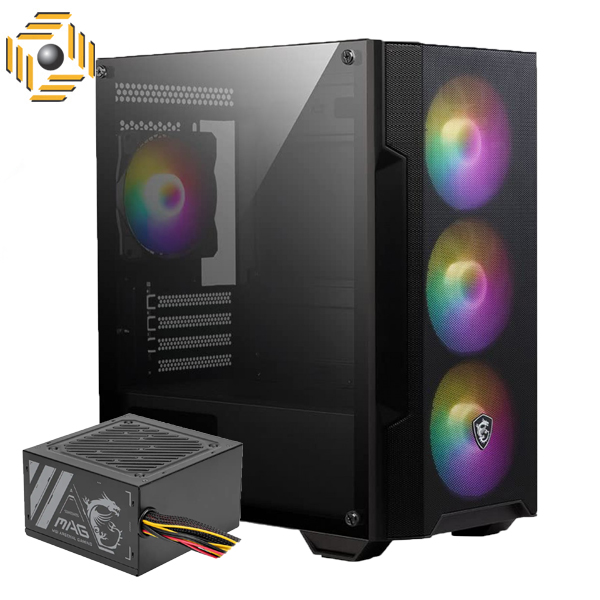 کیس گیمینگ ام اس آی MSI PAG FORGE M100L همراه پاور ام اس آی MAG A500N-H