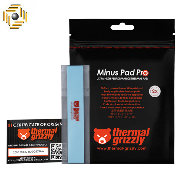 پد حرارتی ترمال گریزلی Minus Pad Pro 100 x 100 mm 0.5 mm پک 2 تایی