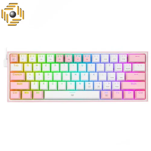 کیبورد مکانیکال گیمینگ ردراگون K617 FIZZ Pro White/Pink
