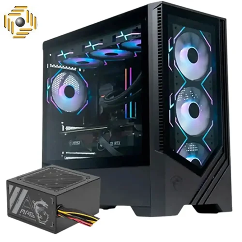 کیس گیمینگ ام اس آی MSI PAG FORGE M100L همراه پاور ام اس آی MAG A500N-H