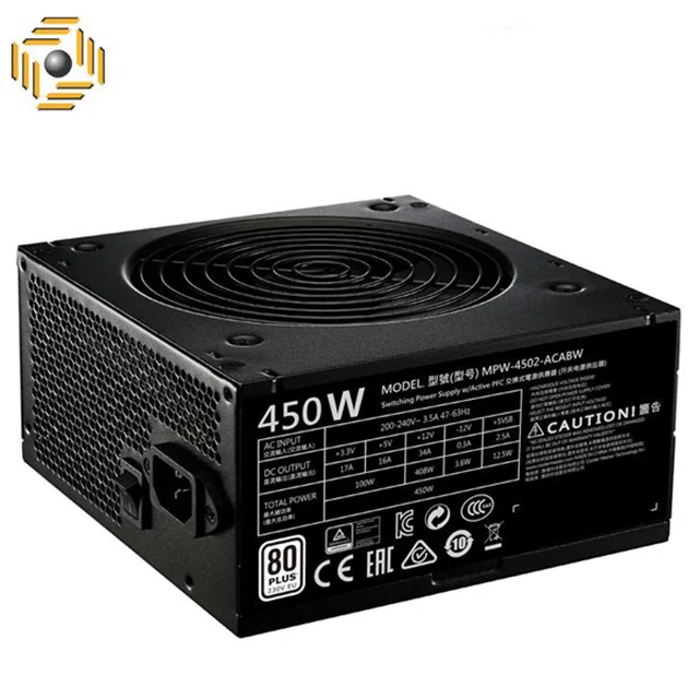 منبع تغذیه کامپیوتر کولر مستر مدل MWE white 450