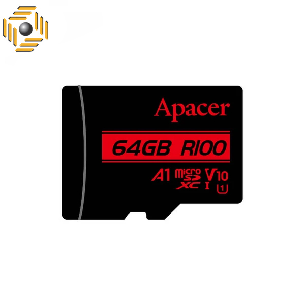 کرات حافظه microSDXC اپیسر مدل R100 کلاس 10 استاندارد UHS-I U1 سرعت 100MBps ظرفیت 64 گیگابایت