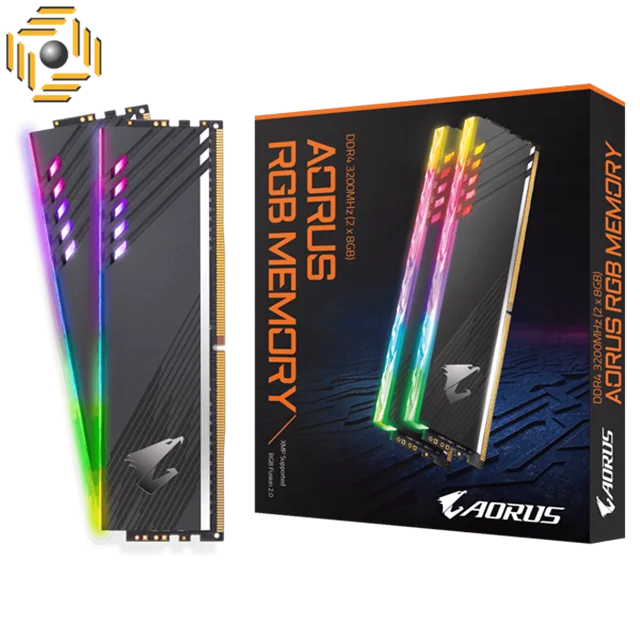 رم دسکتاپ DDR4 دو کاناله 3200 مگاهرتز CL16 گیگابایت مدل (AORUS RGB (With Demo Kitظرفیت 16 گیگابایت