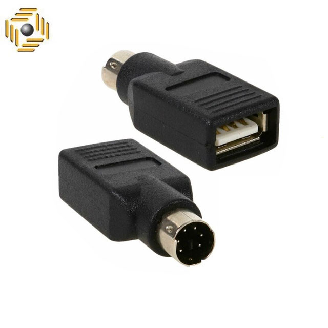 تبدیل USB به PS2 (مشکی)