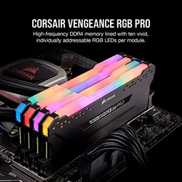 رم کورسیر VENGEANCE RGB PRO 64GB (32x2) 3200MHz CL16 Black