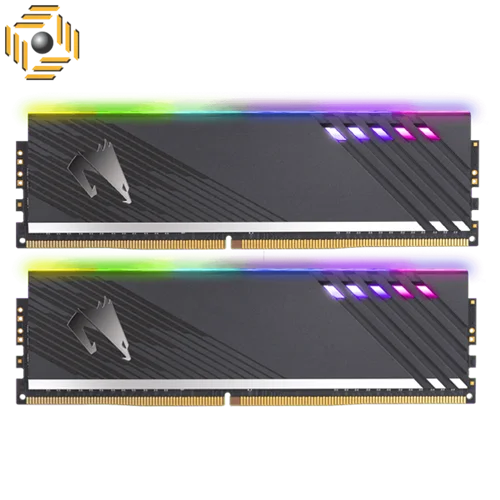 رم دسکتاپ DDR4 دو کاناله 3600 مگاهرتز CL18 گیگابایت مدل AORUS RGB ظرفیت 16 گیگابایت