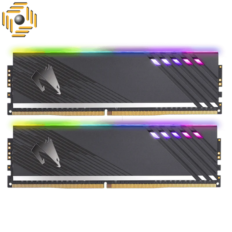 رم دسکتاپ DDR4 دو کاناله 3600 مگاهرتز CL18 گیگابایت مدل AORUS RGB ظرفیت 16 گیگابایت