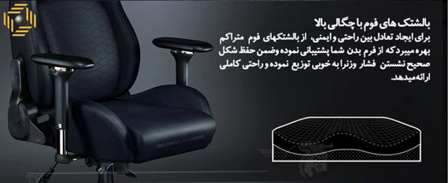 صندلی گیمینگ ریزر ISKUR Green