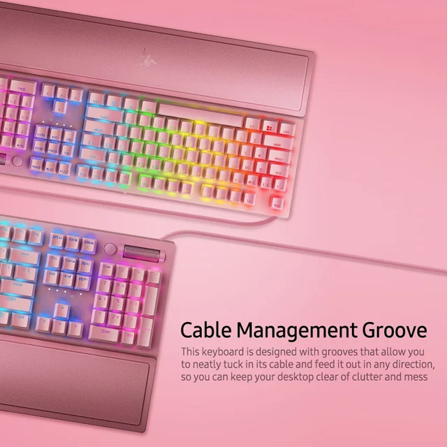 کیبورد گیمینگ ریزر  BlackWidow V3 Yellow Switch Quartz Edition