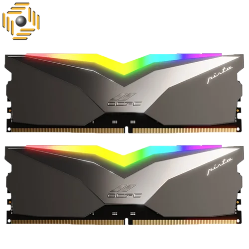 رم او سی پی سی دسکتاپ DDR5 دو کاناله 5200 مگاهرتز CL40 مدل PISTA RGB ظرفیت 16 گیگابایت