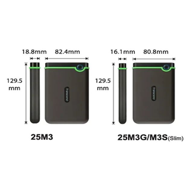 هارد اکسترنال ترنسند مدل StoreJet 25M3 ظرفیت 1 ترابایت