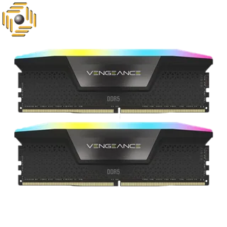 رم کورسیر VENGEANCE RGB Black 32GB 16GBx2 6400MHz CL36 DDR5