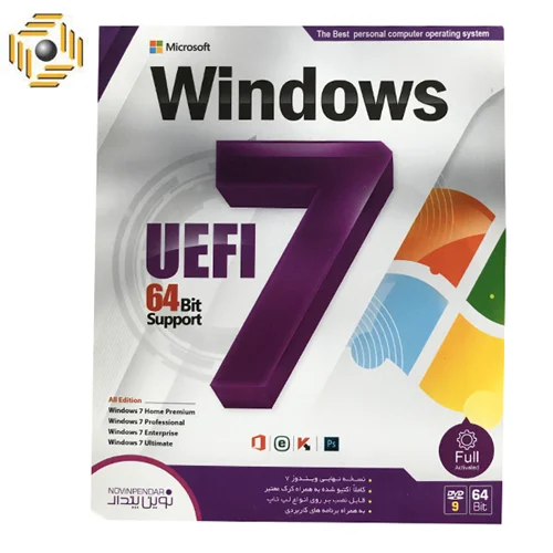 دیسک ویندوز Windows 7 UEFI 64Bit DVD9 نوین پندار