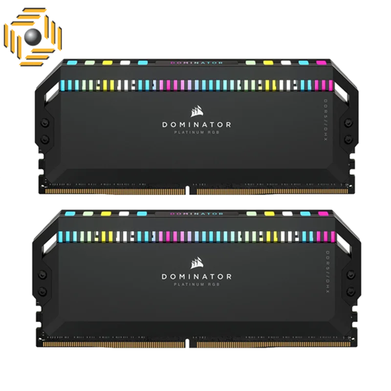 رم کورسیر Dominator Platinum RGB Black 32GB 16GBx2 5200MHz CL40 DDR5