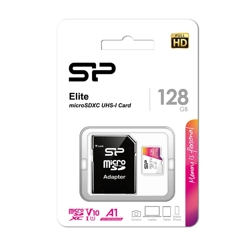 کارت حافظه microSDXC سیلیکون پاور مدل Elite کلاس 10 استاندارد UHS-I U1 سرعت 85MBps ظرفیت 128 گیگابایت