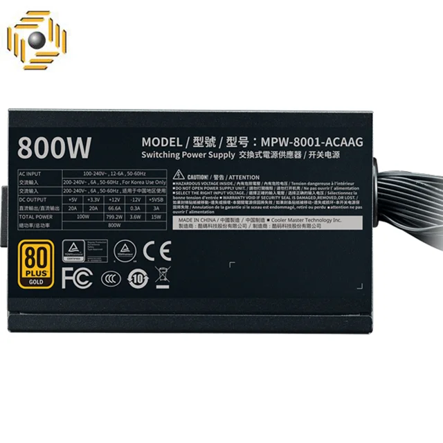 منبع تغذیه کامپیوتر کولر مستر مدل G800 Gold