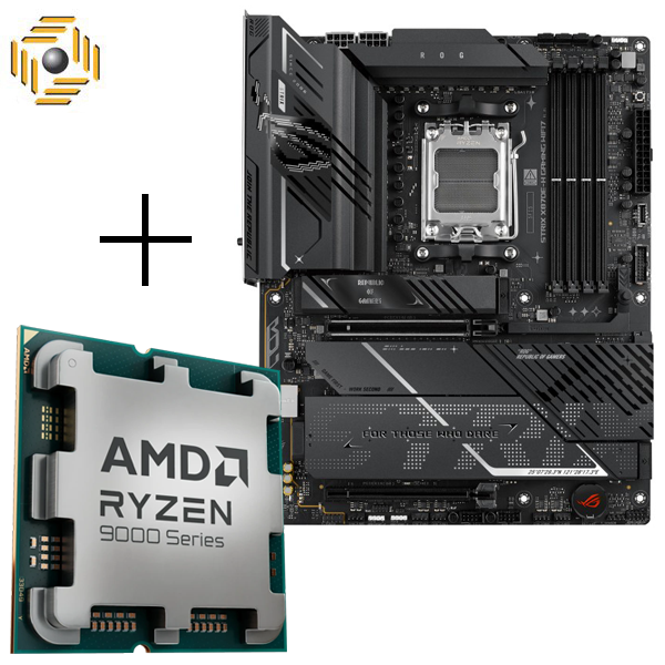 باندل مادربرد ایسوس مدل ROG STRIX X870E-H GAMING WIFI7 و پردازنده ای ام دی مدل Ryzen 7 9800X3D تری