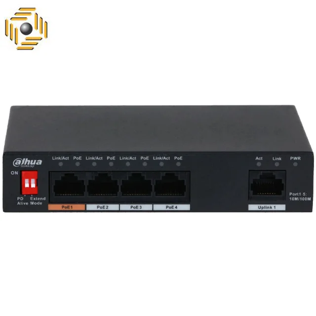 سوئیچ 5 پورت مگابیتی و دسکتاپ داهوا مدل PFS3005-4ET-60