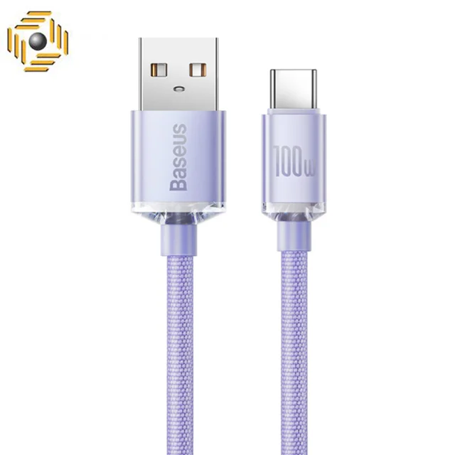 کابل شارژ USB به Type-C بیسوس 100 وات مدل CAJY000405 طول 1.2 متر